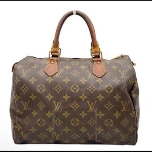 Louis Vuitton Monogram Speedy Satchel - Brown